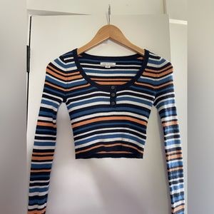 American Eagle striped crop top